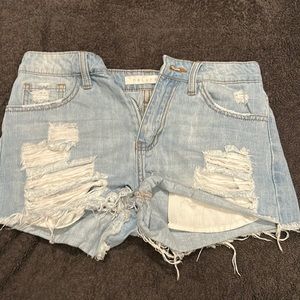 Women’s Ripped Jean Shorts